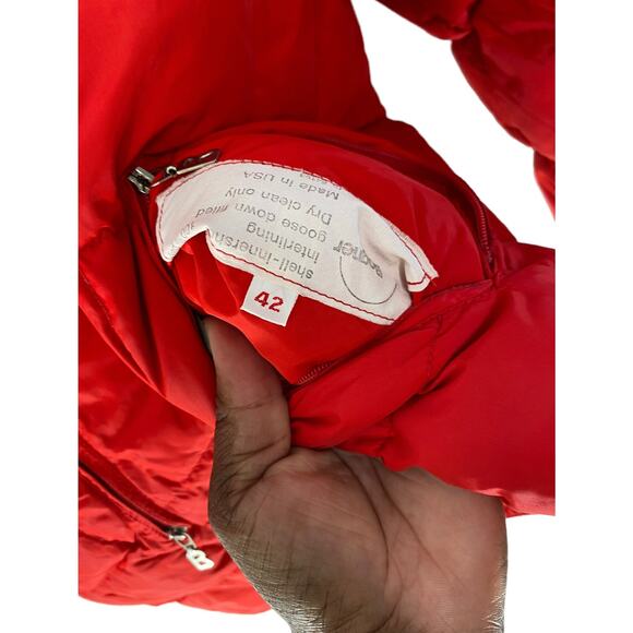 Bogner Women's Quilted Red Goose Down Filled Puffer Ski Snow Jacket Size 42/XL - Picture 5 of 15